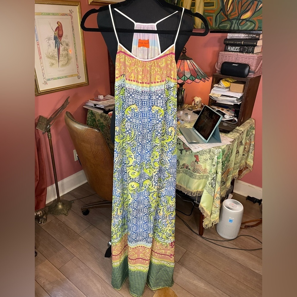 Clover Canyon Racerback Multicolor Baroque Print Maxi Dress. Size XS Retail $295